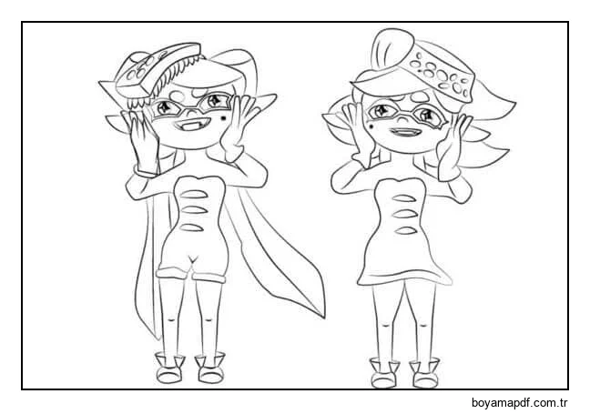 Kafasındaki Kalamar karakter çizimi