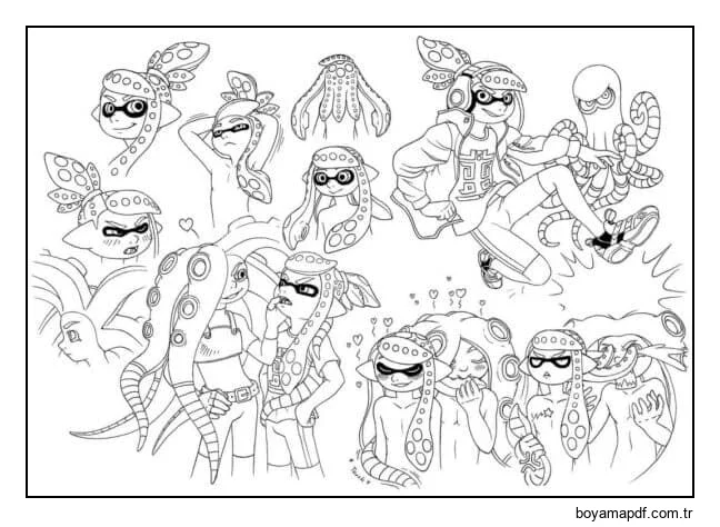 Kalamar Kız Kardeşlerin Tüm Hayat Hikayesi karakter çizimi