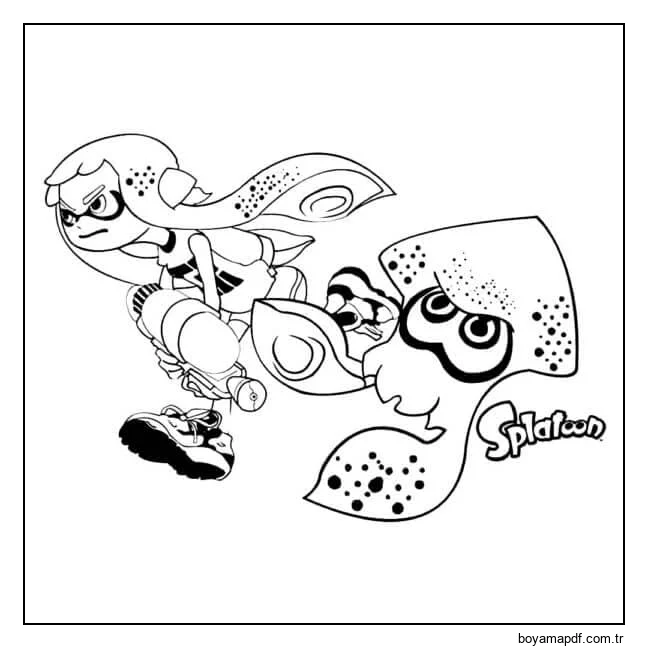 Kalamarıyla Maceraların Buluşmasına Koşuyor karakter çizimi