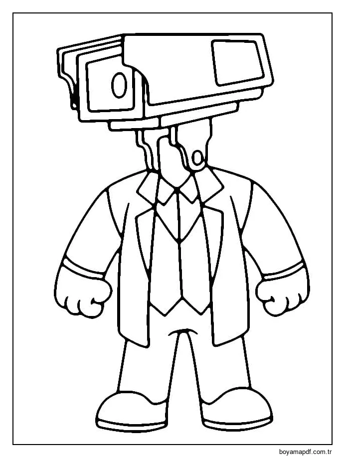 Kameraman karakter çizimi