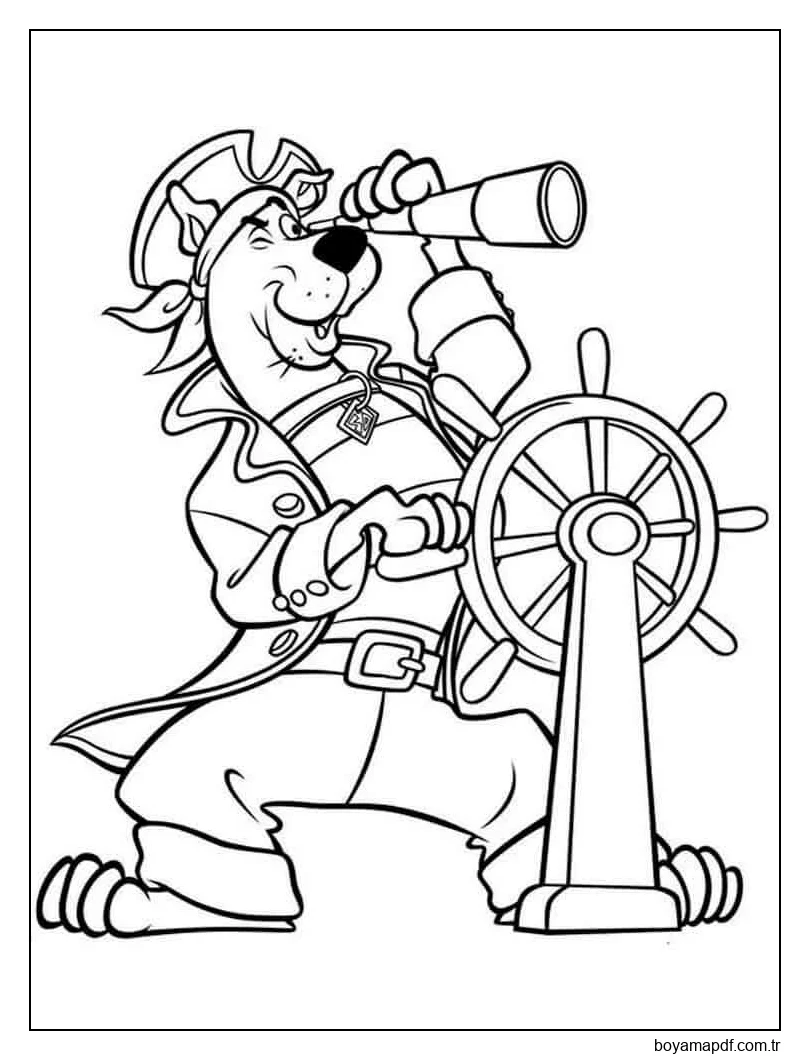 Kaptan Korsan Scooby Doo karakter çizimi