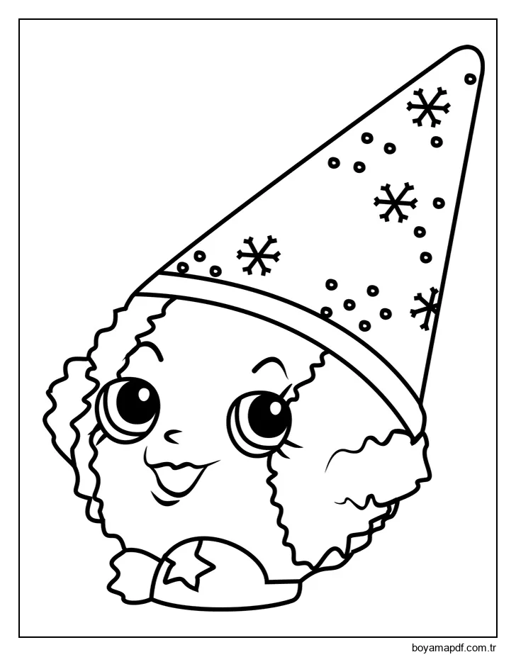 Kar Ezme Shopkin karakter çizimi