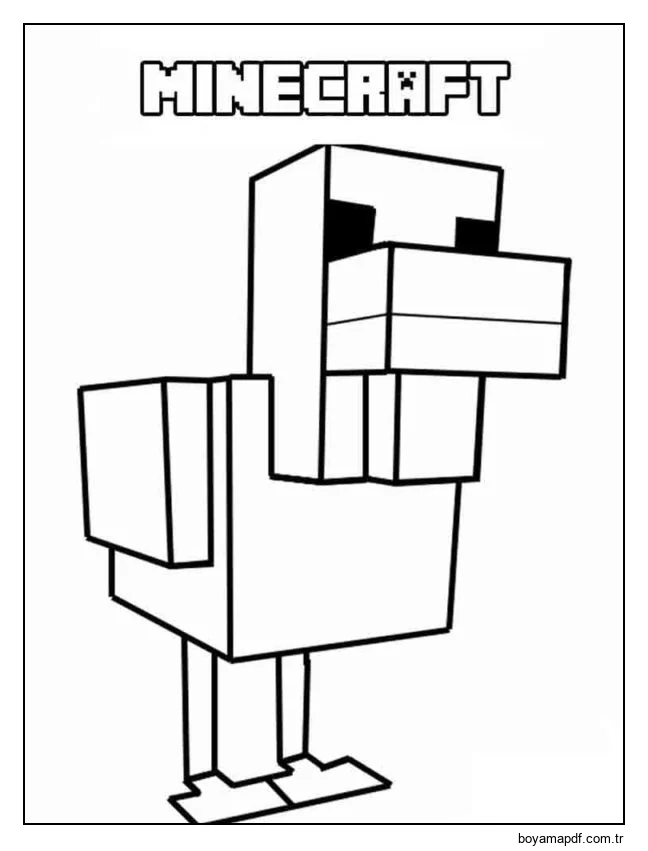 Kare ördek, türün kanonlarına göre çizilmiştir Boyama Sayfası