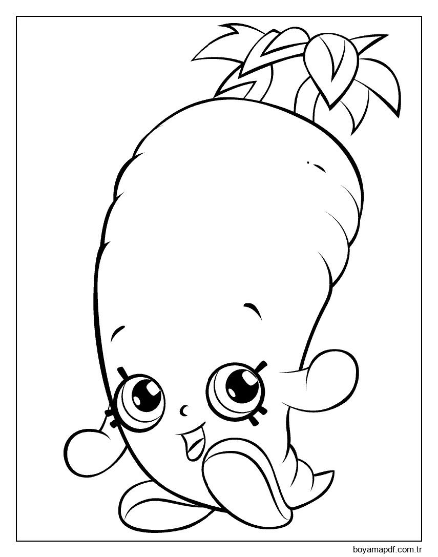 Karen Carrot Shopkin karakter çizimi