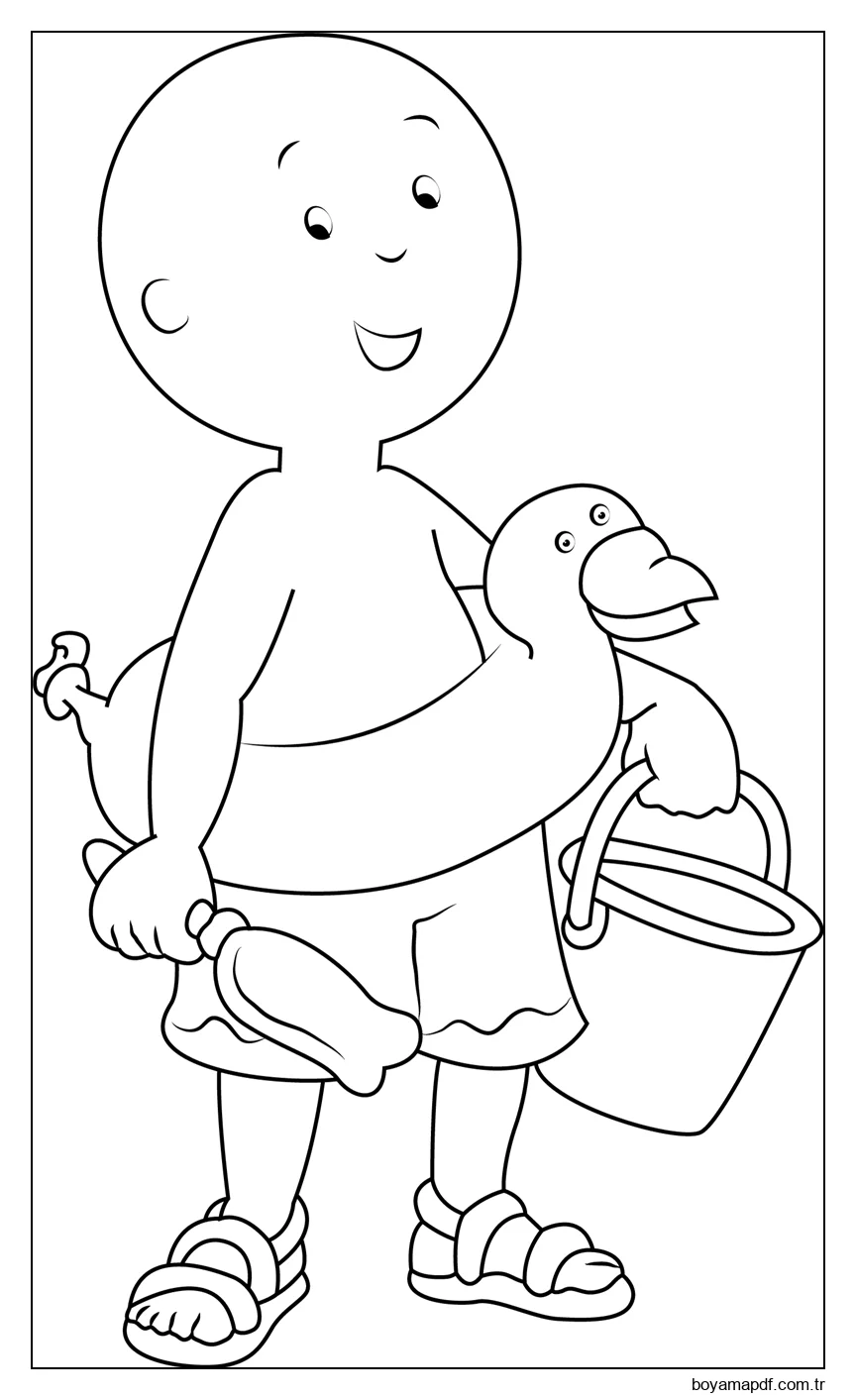 Kayu Git Yüzme Boyama Sayfası