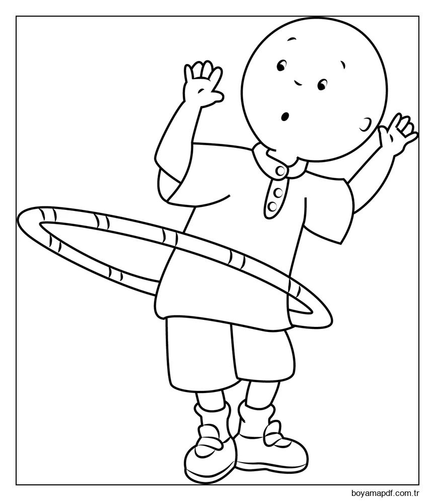 Kayu Hula Çemberi Boyama Sayfası