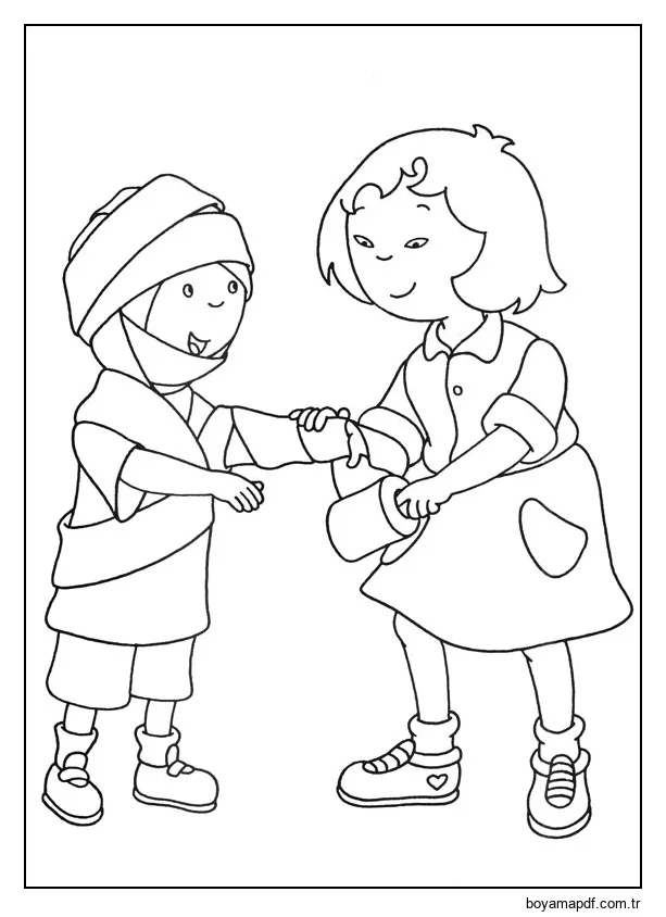 Kayu ve Sarah Boyama Sayfası