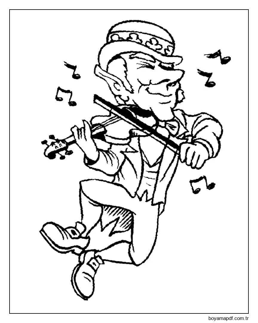 Keman çalmak karakter çizimi