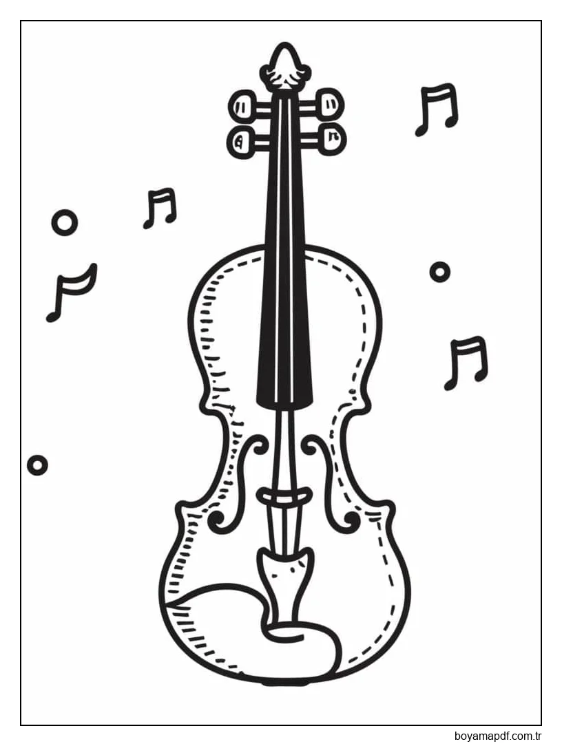 Keman ücretsiz resim karakter çizimi