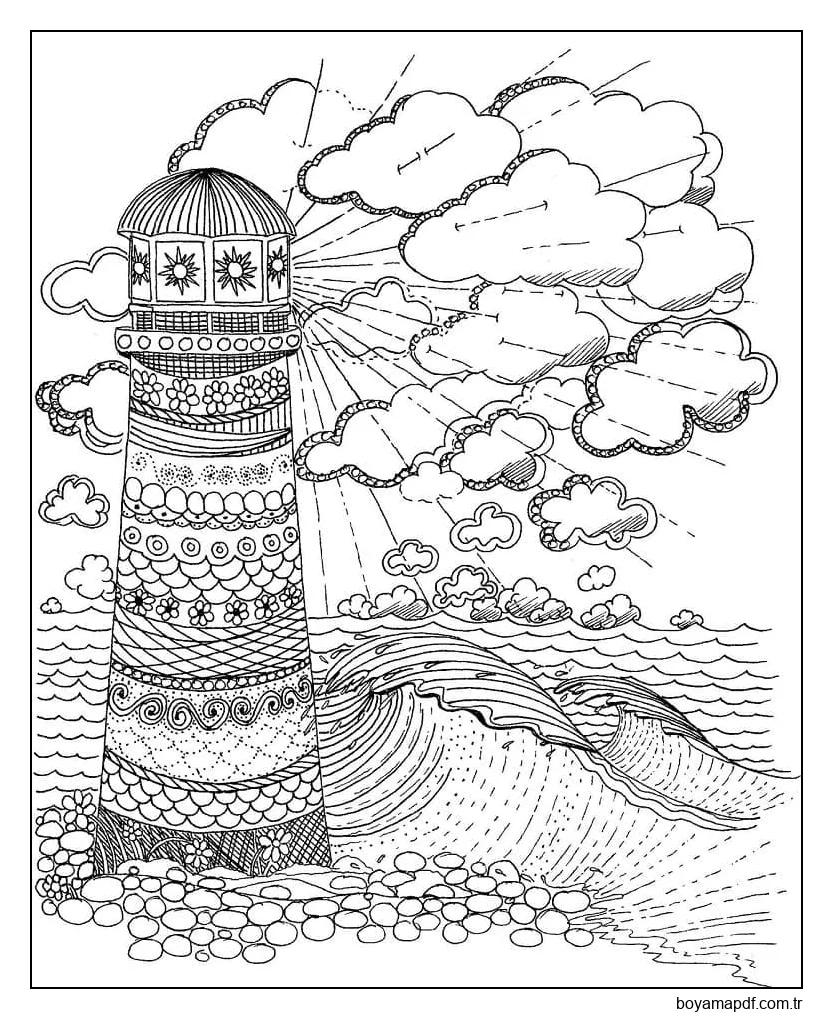 Kıyı Deniz Feneri karakter çizimi