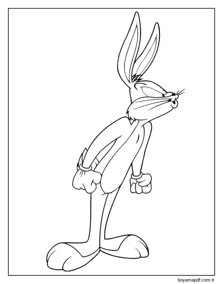 Kızgın Bugs Bunny görseli karakter çizimi