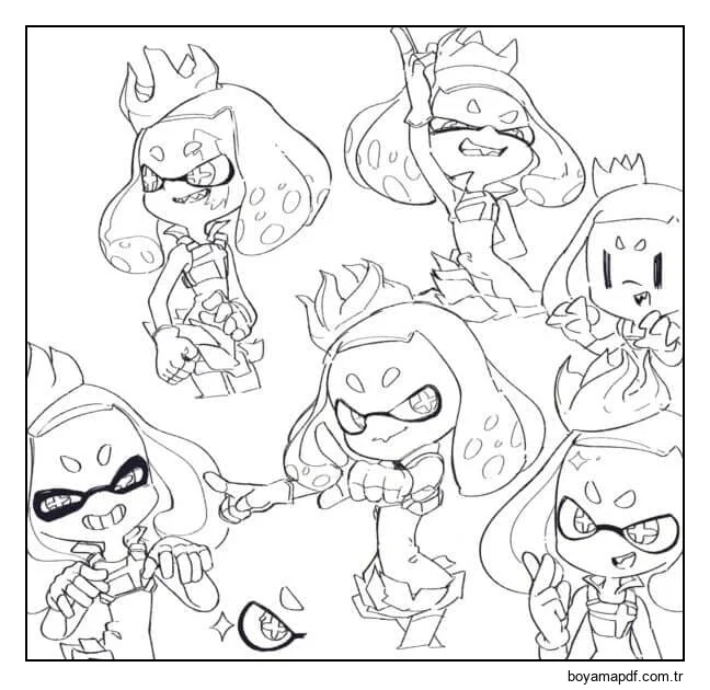 Kızların Duygu Çeşitliliği Spektrumu karakter çizimi