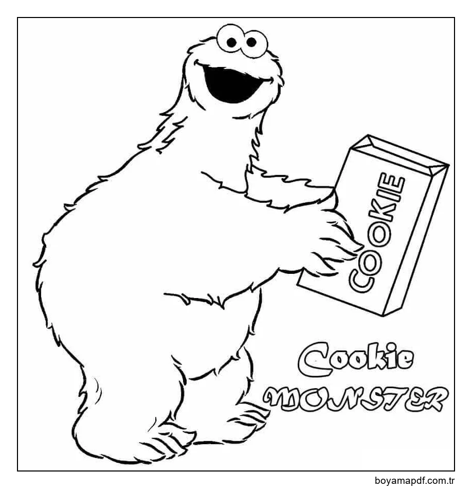 Komik Kurabiye Canavarı karakter çizimi