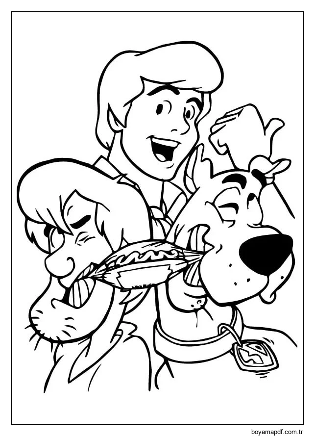 Komik Scooby Doo ve Arkadaşları karakter çizimi