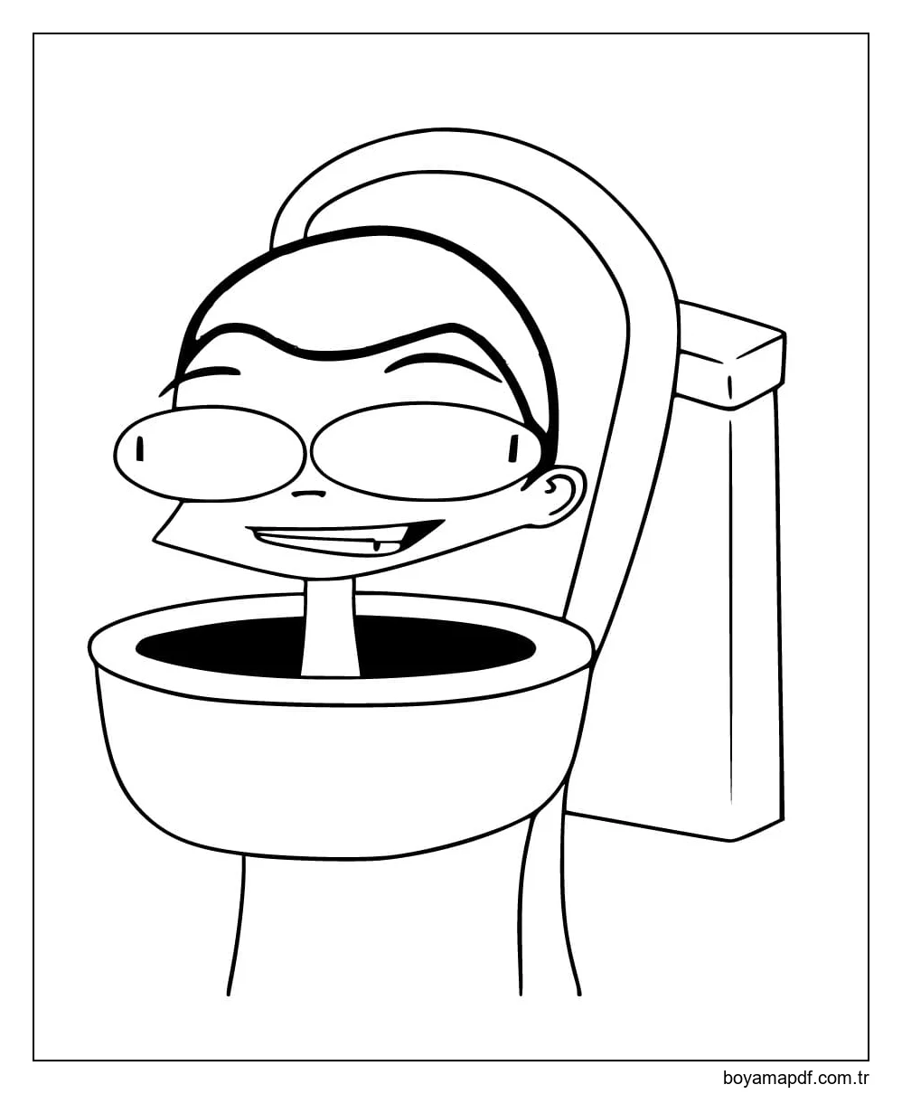 Komik Skibidi Tuvalet karakter çizimi