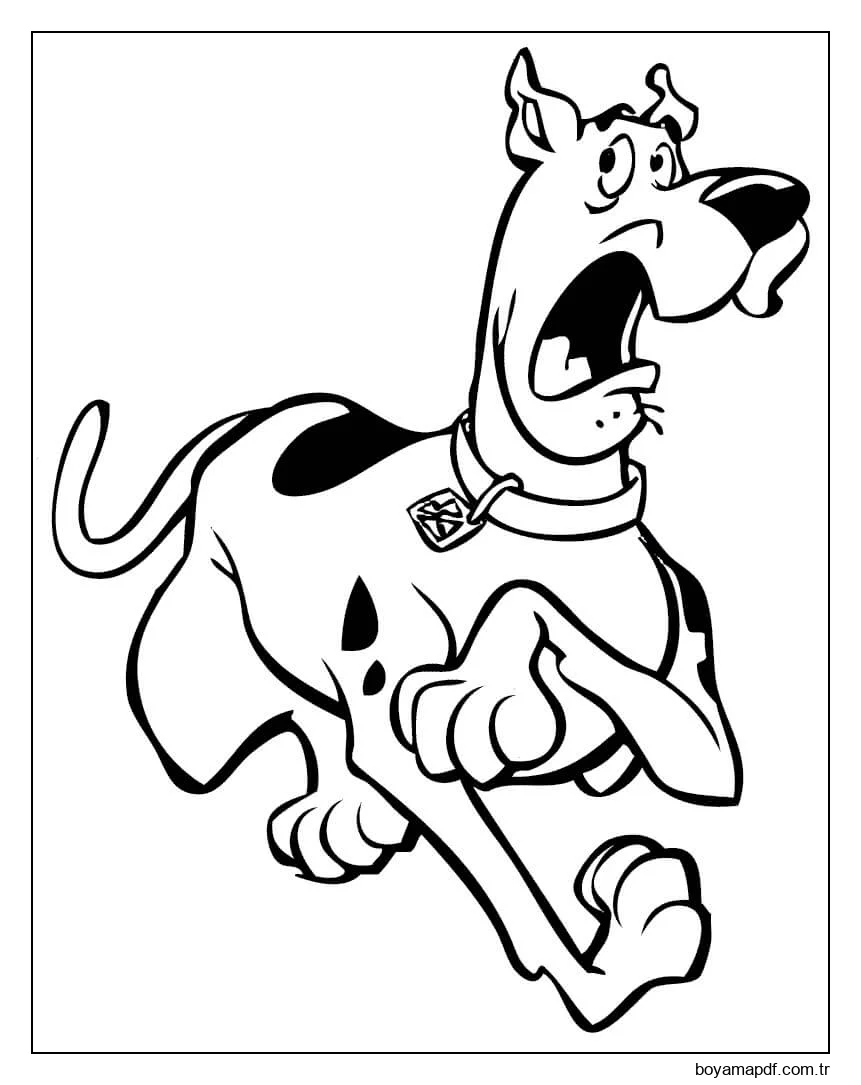 Korkmuş Scooby Doo Koşusu karakter çizimi