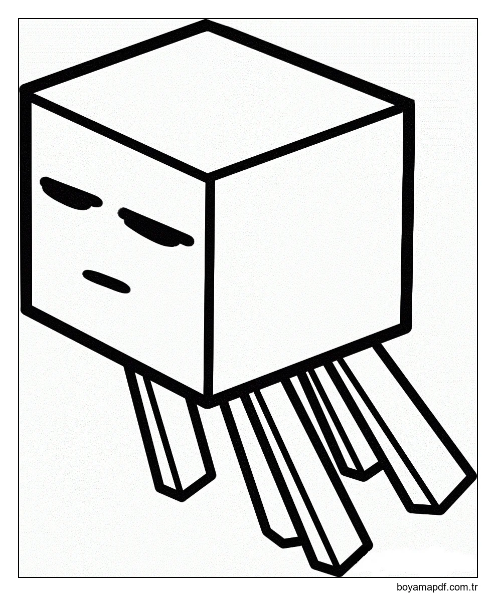 Korkunç Minecraft Boyama Sayfası