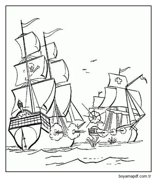 Korsan Gemileri karakter çizimi