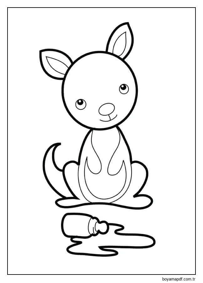Küçük Kanguru karakter çizimi