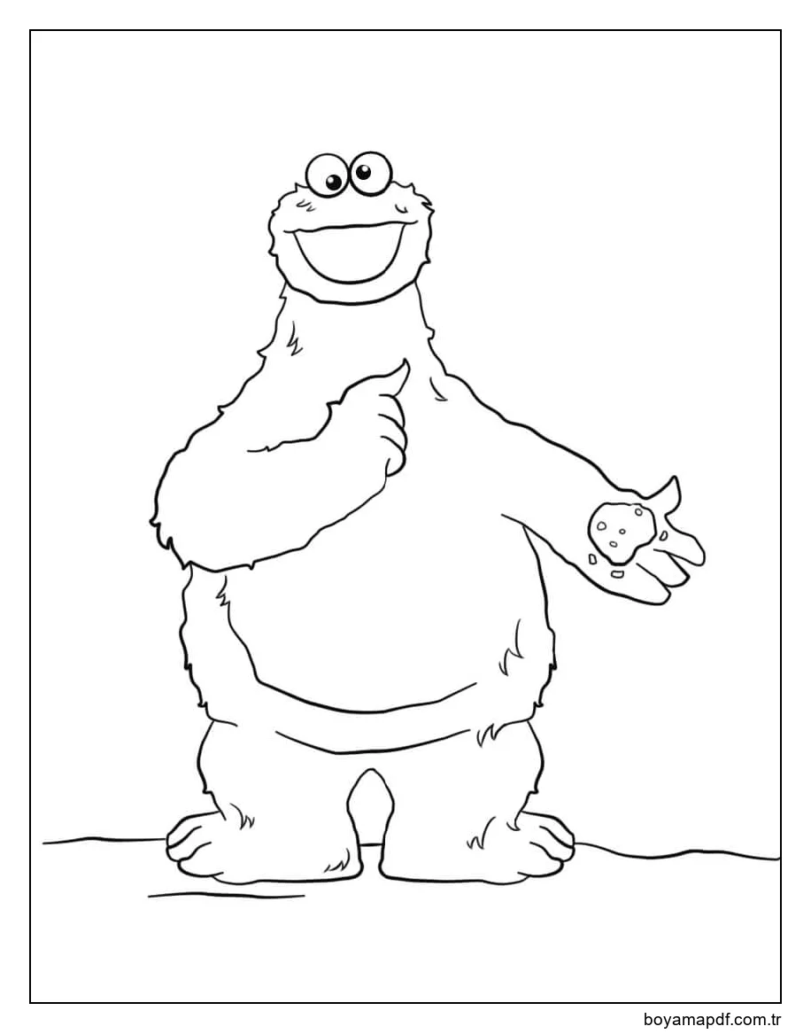 Kurabiye Canavarı karakter çizimi