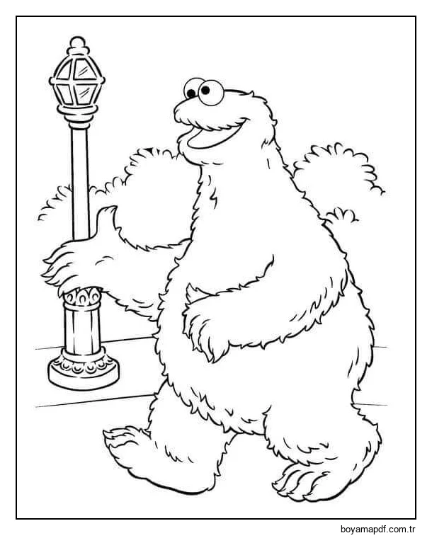 Kurabiye Canavarı Yürüyüş karakter çizimi