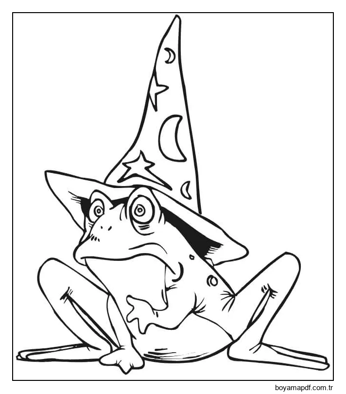 Kurbağa Sihirbazı karakter çizimi