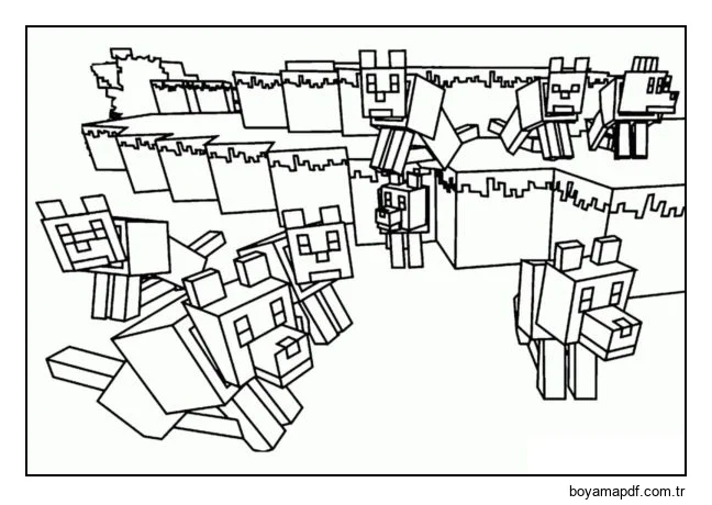 Kurt sürüsü Boyama Sayfası