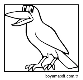 Kuzgun Çizim Boyama Sayfası