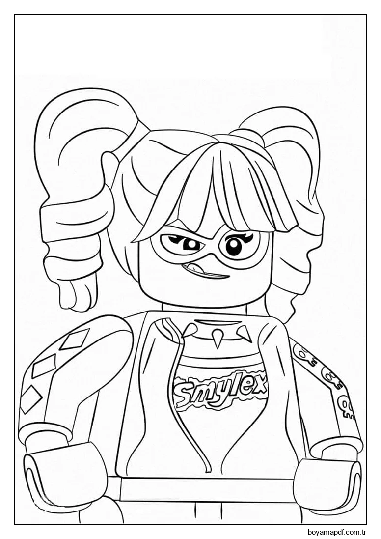 Lego Harley Quinn Ücretsiz karakter çizimi