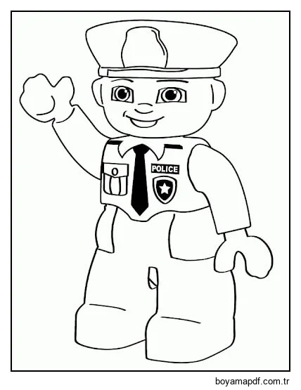 Lego Polis Boyama Sayfası