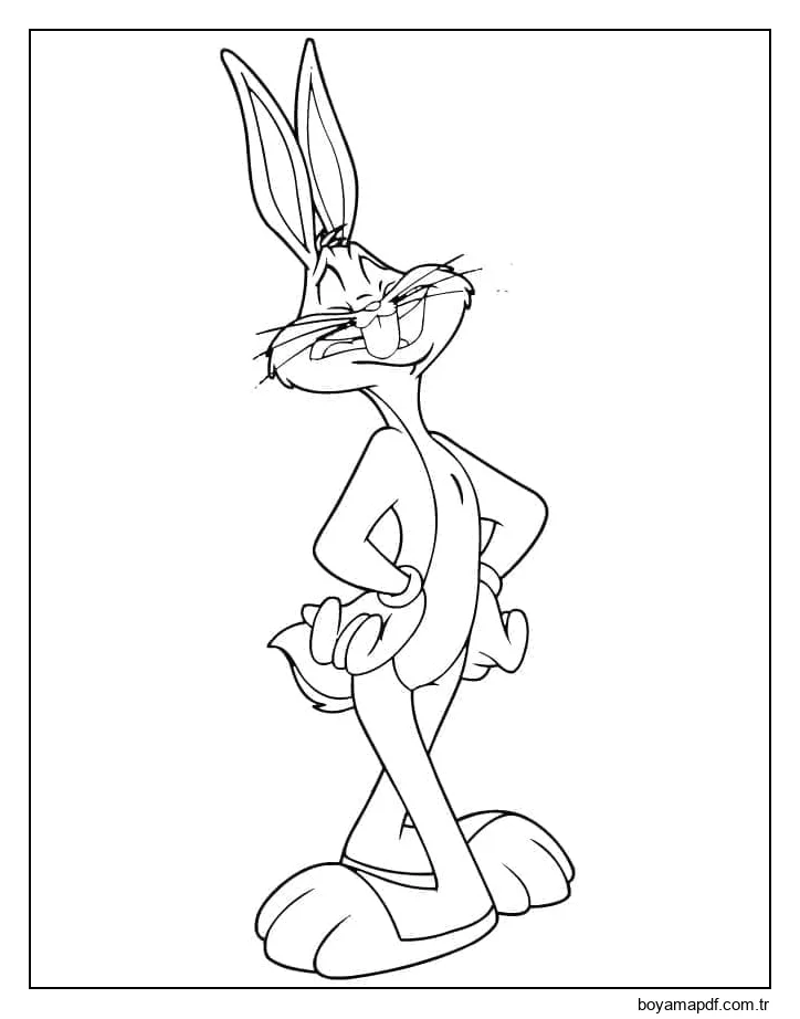 Looney Tunes'tan Bugs Bunny karakter çizimi