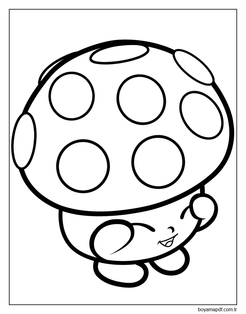 Mantar Bayan Mushy Moo karakter çizimi