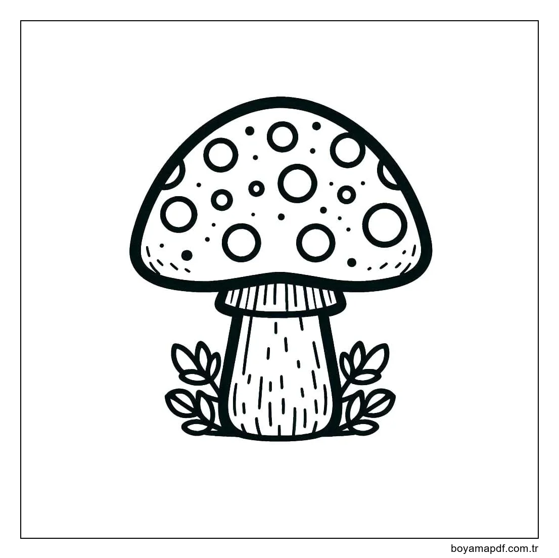 Mantar Ücretsiz yazdırılabilir Boyama Sayfası