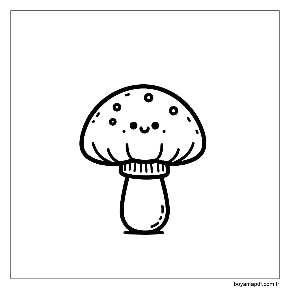 Mantar yazdırılabilir Boyama Sayfası