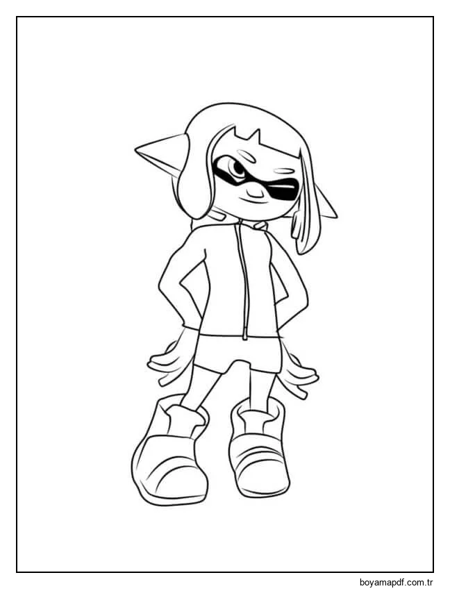 Marie's Main Color Is Lime Green karakter çizimi