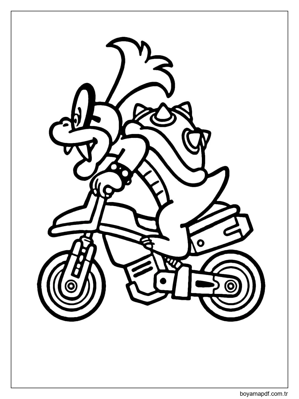 Mario Kart Iggy çok Tatlı Boyama Sayfası