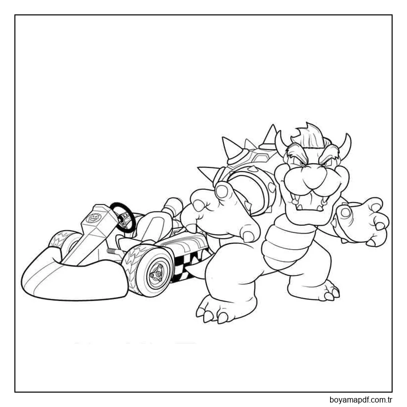 Mario Kart'taki Benzin Pompası Boyama Sayfası