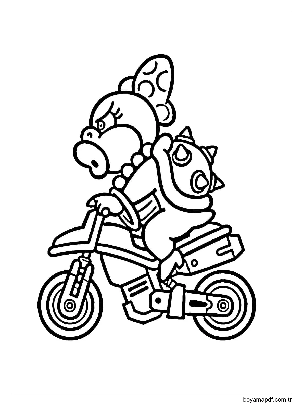 Mario Kart Wendy Tatlı Boyama Sayfası