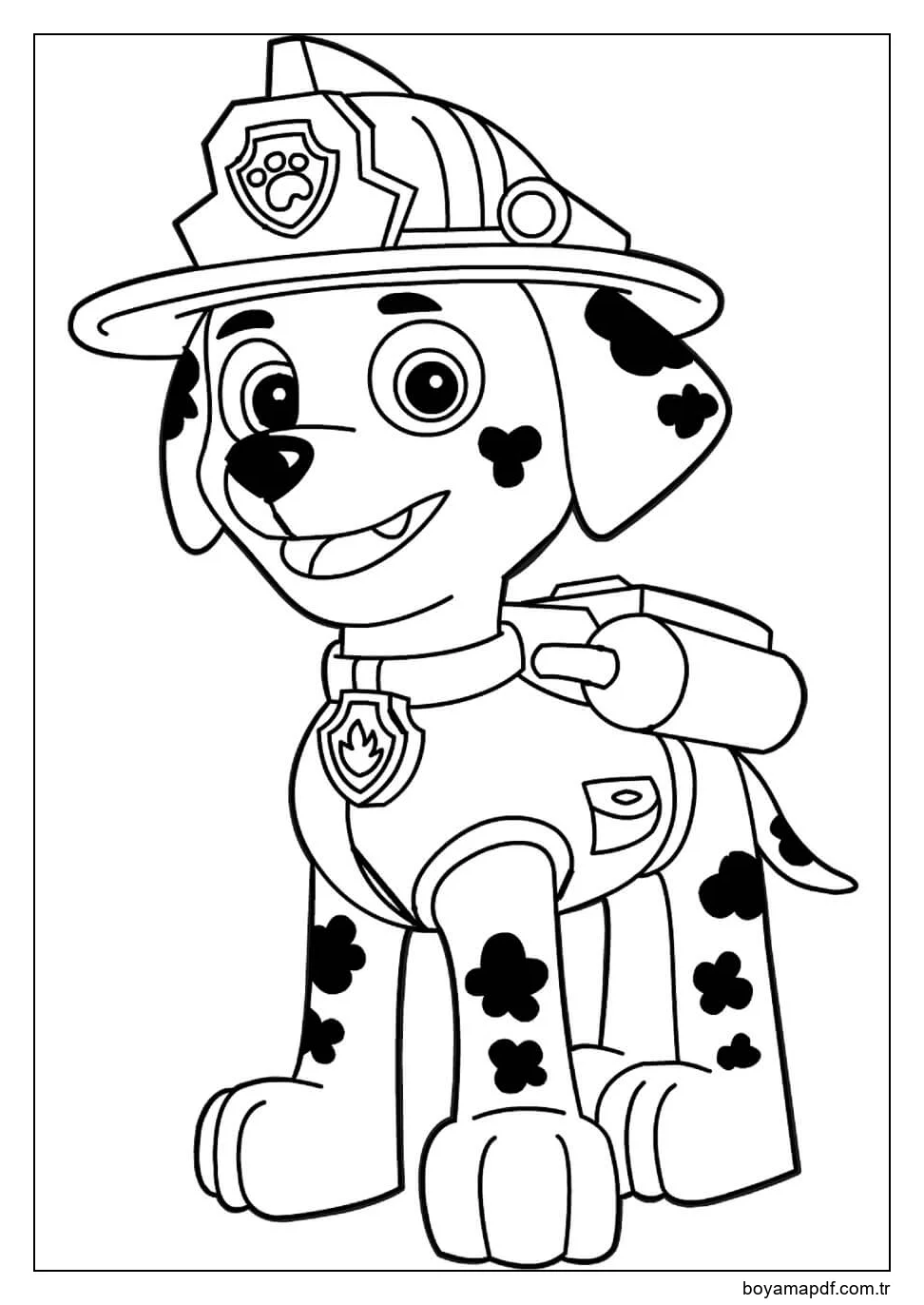 Marshall Gülüyor Boyama Sayfası