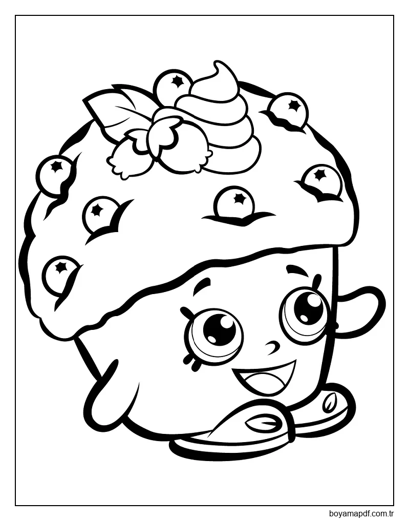 Mini Muffin Dükkanı karakter çizimi