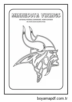 Minnesota Vikingler Logosu Boyama Sayfası