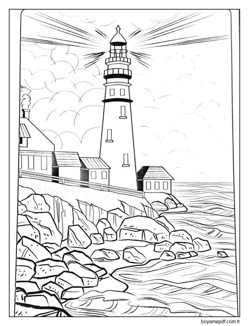 Muhteşem Deniz Feneri karakter çizimi