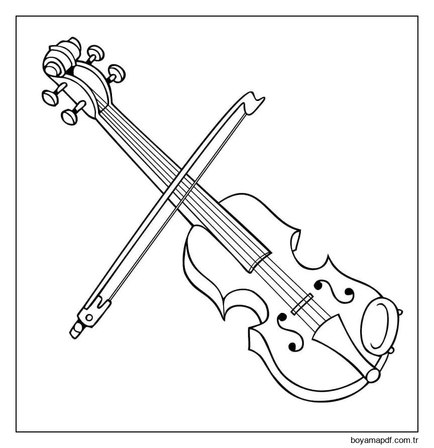 Mükemmel Keman karakter çizimi