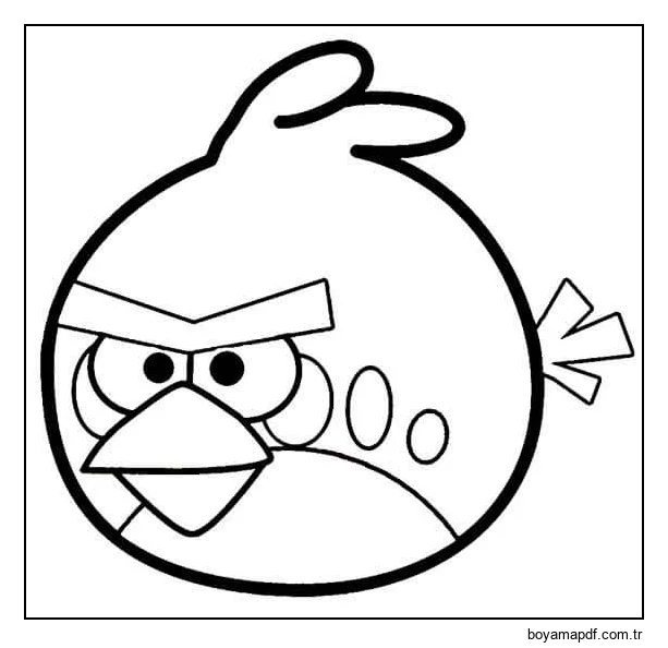 Müthiş Angry Birds Boyama Sayfası