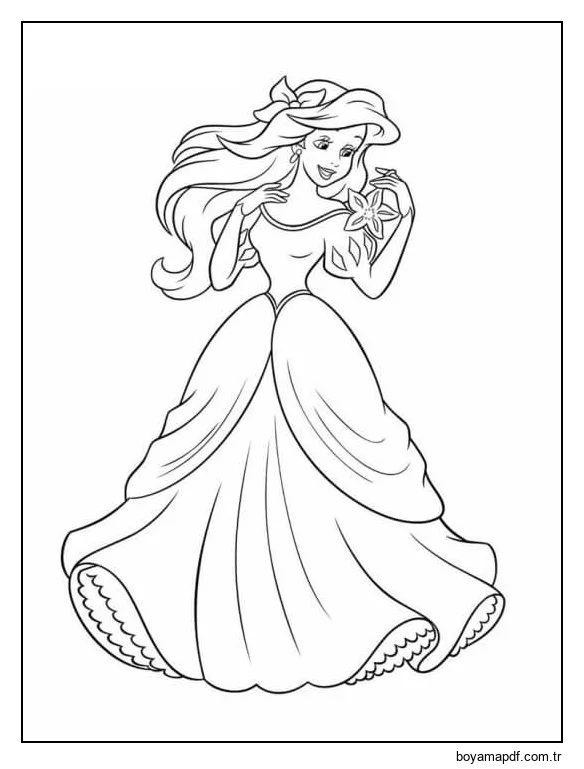 Müthiş Ariel Boyama Sayfası