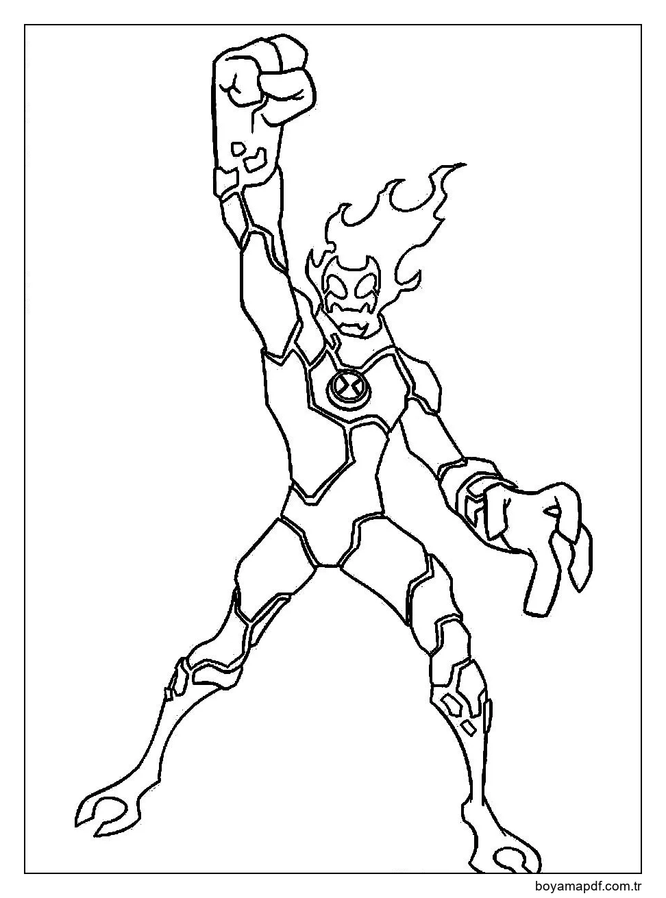 Müthiş Isı Patlaması Boyama Sayfası