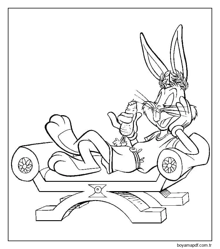 Mutlu Bugs Bunny karakter çizimi