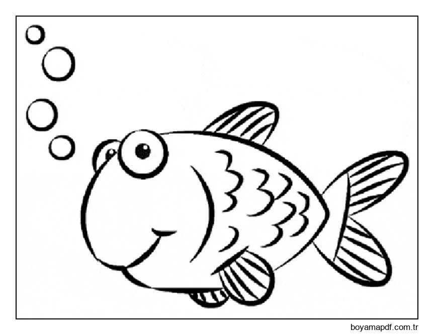 Mutlu Japon Balığı karakter çizimi