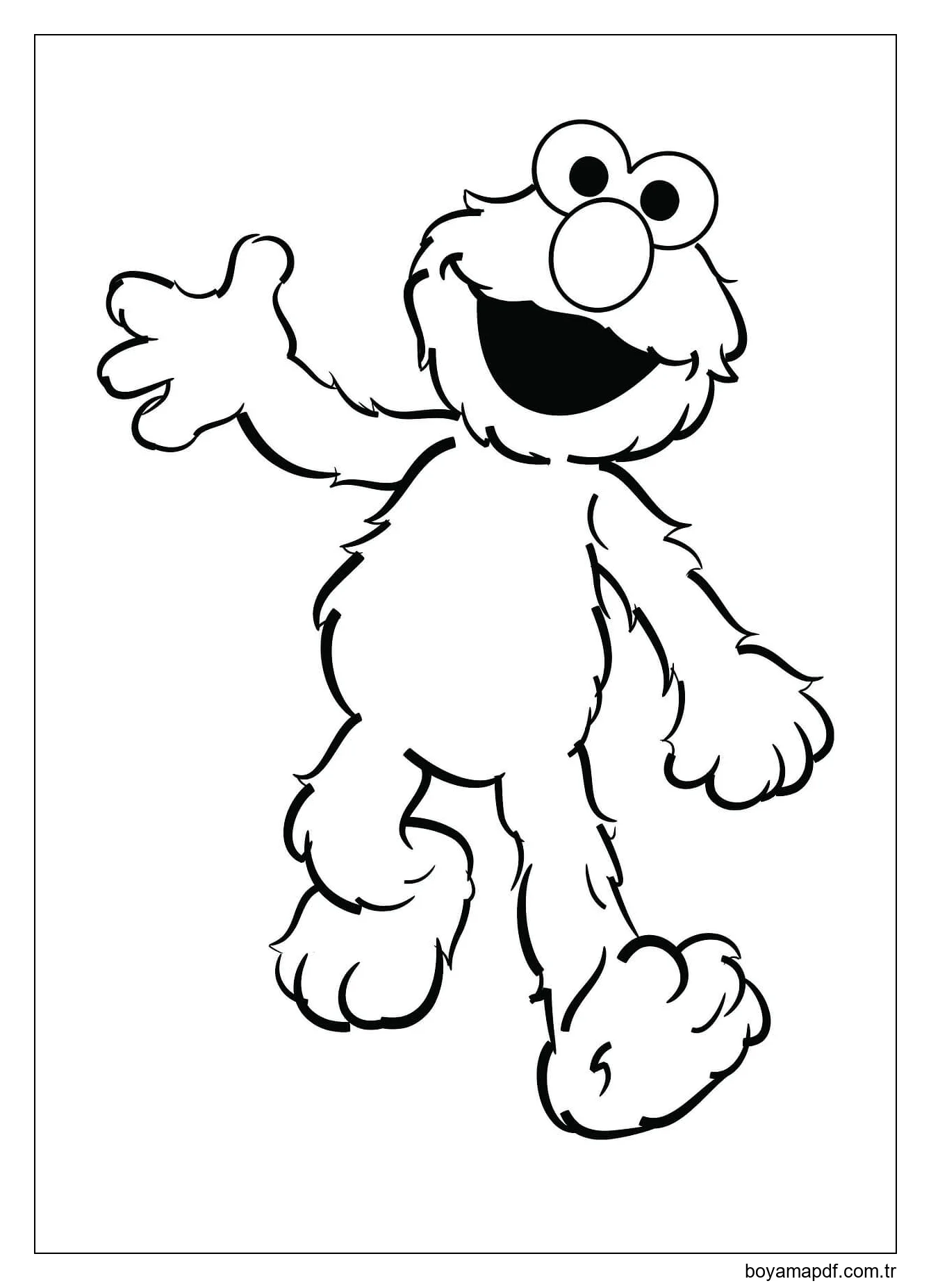 Mutlu Karaağaç Boyama Sayfası