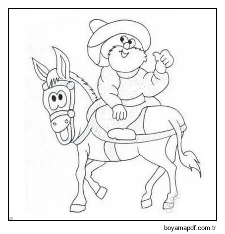 Nasrettin Hoca Şirin Boyama Sayfası